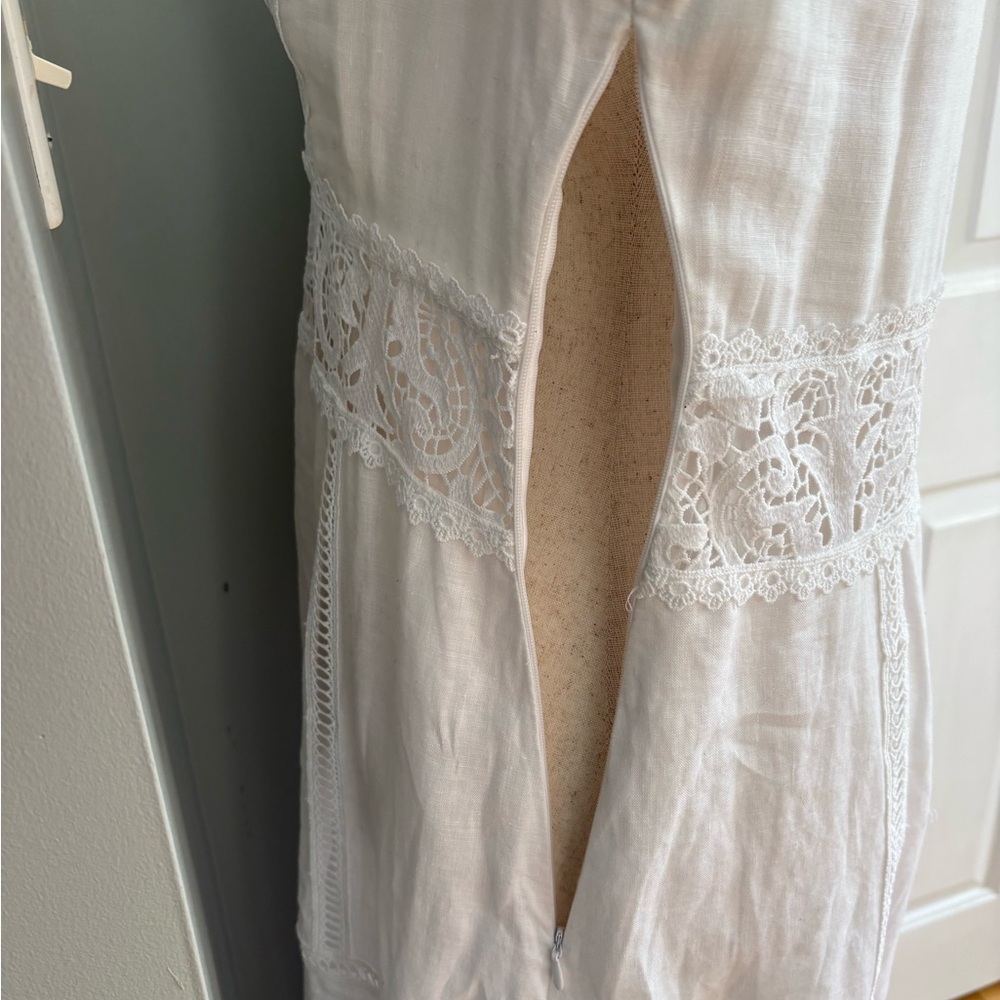 Soft Surroundings White Lace Long Sleeve Maxi Dress - Picture 10 of 14